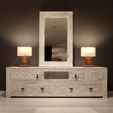 Indian Hand Carved Solid Wooden TV Unit 15